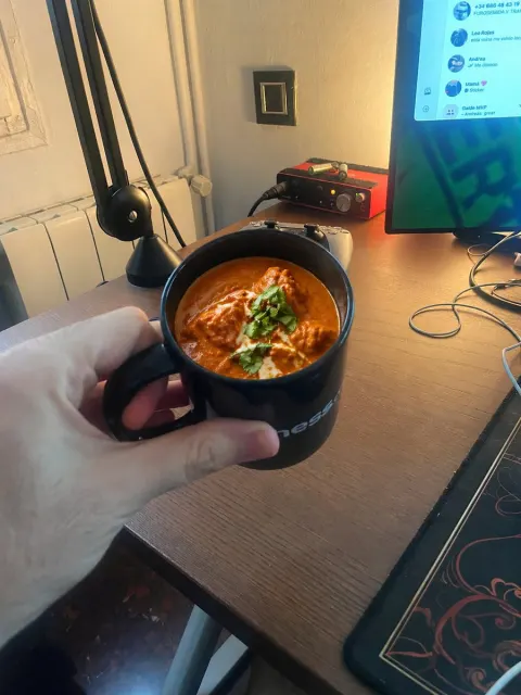 Curry Mug Gaming Desk Chaos
