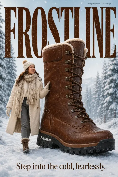 Giant Boot Winter Wonderland Ad