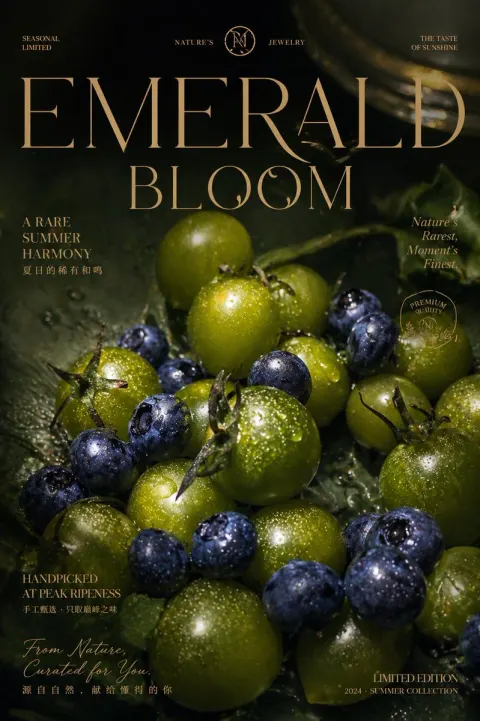 Emerald Bloom Luxury Poster