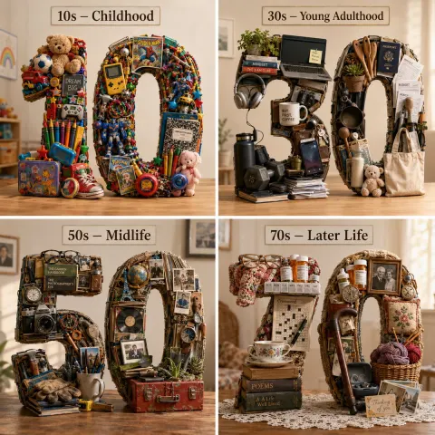 Decades of Life 3D Sculptures
