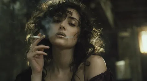 Smoky Cinematic Mystery Film Still
