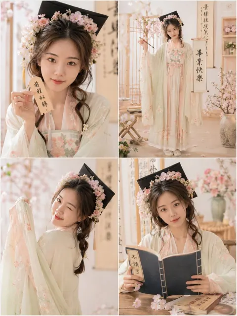 Playful Hanfu Graduation Quad