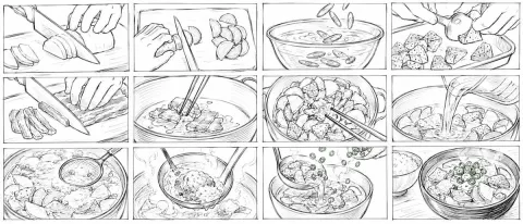 Tonjiru Storyboard Sketch