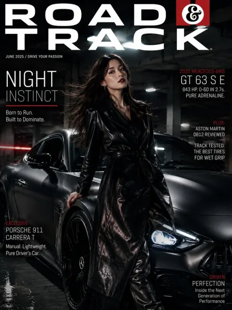 Cinematic Automotive Magazine Cover Style