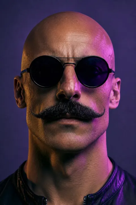 Neon Anonymous Cinematic Portrait