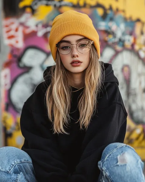 Cinematic Urban Street Fashion Portrait