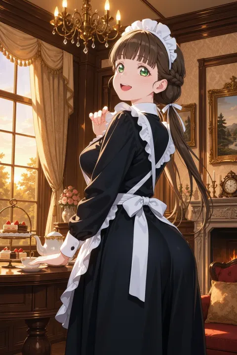 Victorian Maid Tea Room Anime Art