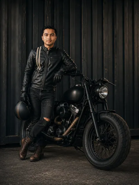 Confident Rider Matte Black Bobber