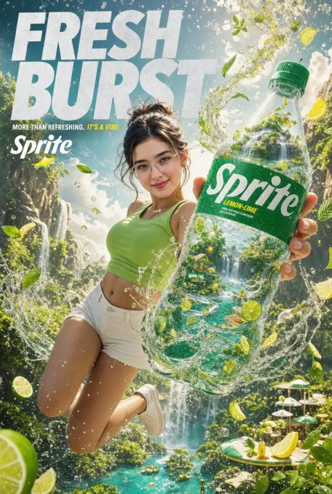 Sprite Tropical Splash Ad Poster