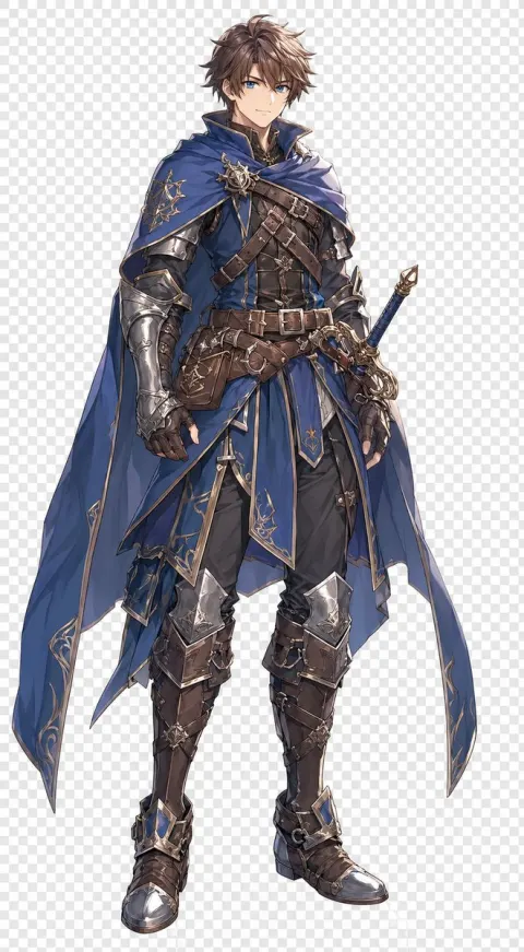 Anime Knight Character Concept Art