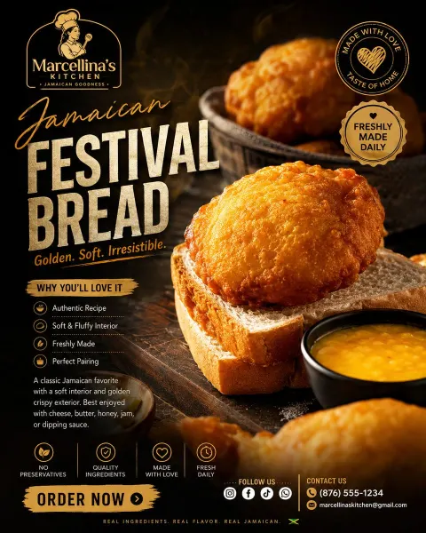 Premium Jamaican Festival Bread Poster