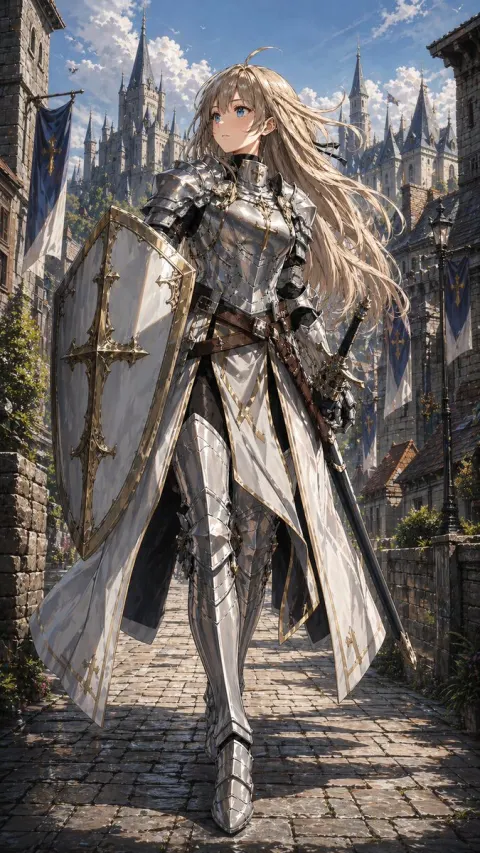 Noble Female Knight Anime Illustration
