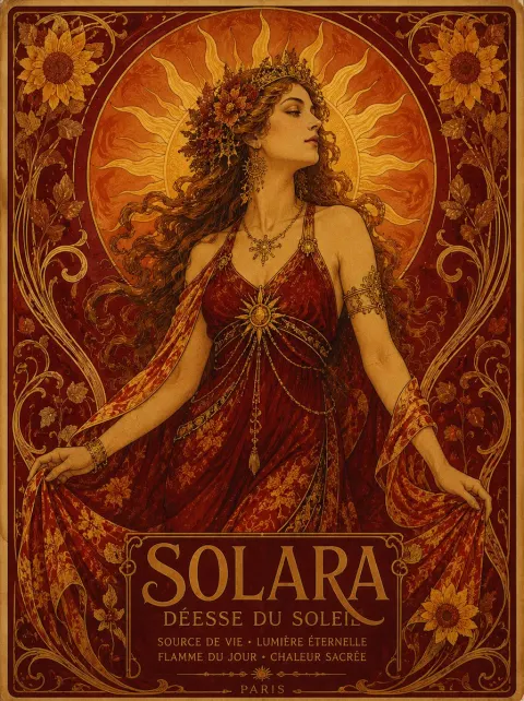 Radiant Sun Goddess Poster