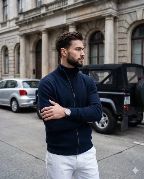 Stylish Urban Menswear Street Portrait