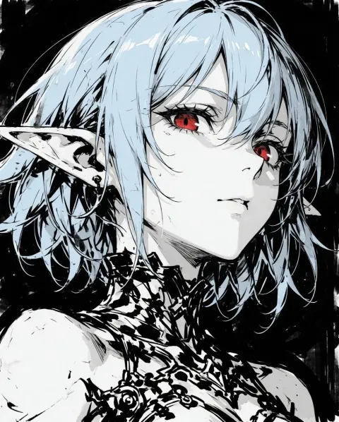 Cyborg Elf Censored Portrait