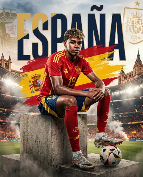 Spain World Cup Dramatic Poster