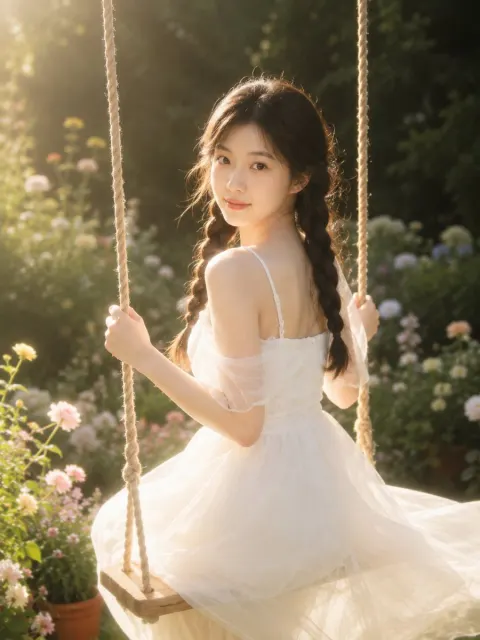 Dreamy Golden Backlit Portrait Photography