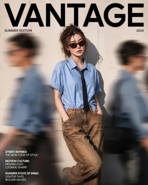 Street Fashion Magazine Cover Editorial
