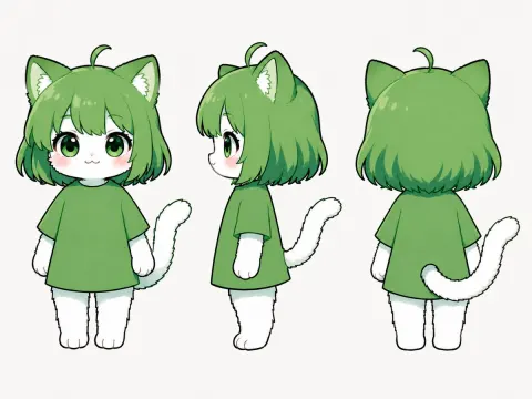 Cute Chibi Cat Girl