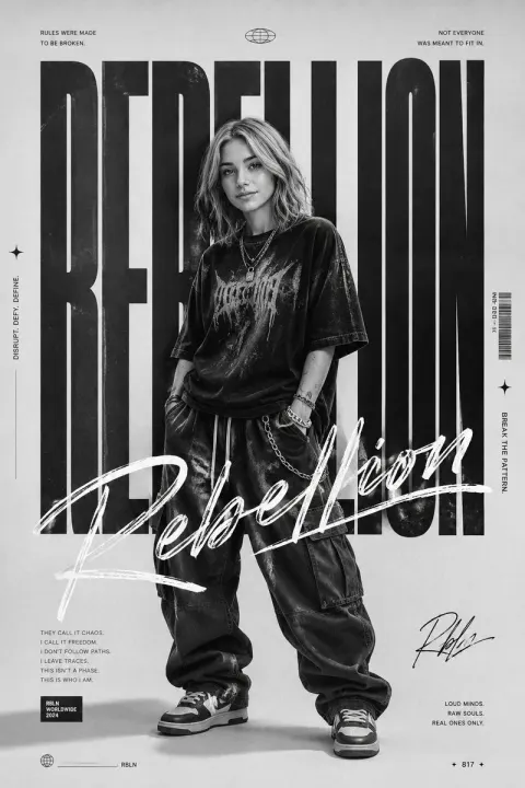 RBLN Rebellion Streetwear Poster