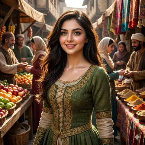 Medieval Market Girl Portrait