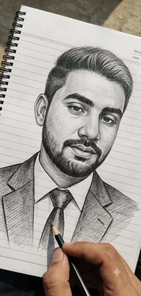 Hyper Realistic Pencil Sketch Portrait