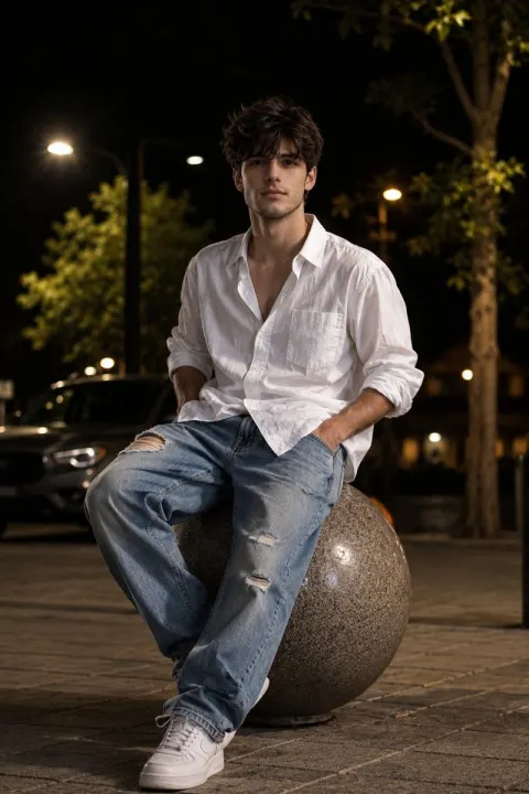 Urban Night Fashion Portrait