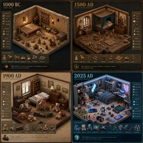 Bedroom Eras Isometric Grid