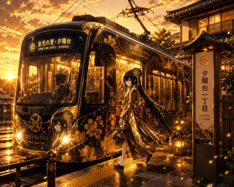 Cinematic Anime Tram Sunset