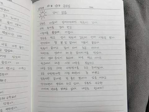 Korean Handwritten Diary Snapshot