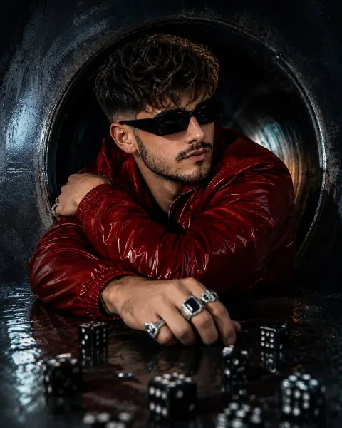 Red Jacket Tunnel Portrait
