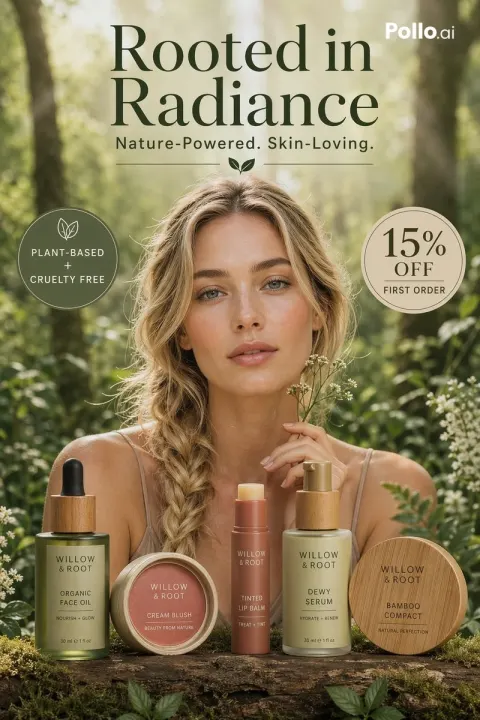Luxury Forest Skincare Ad Campaign