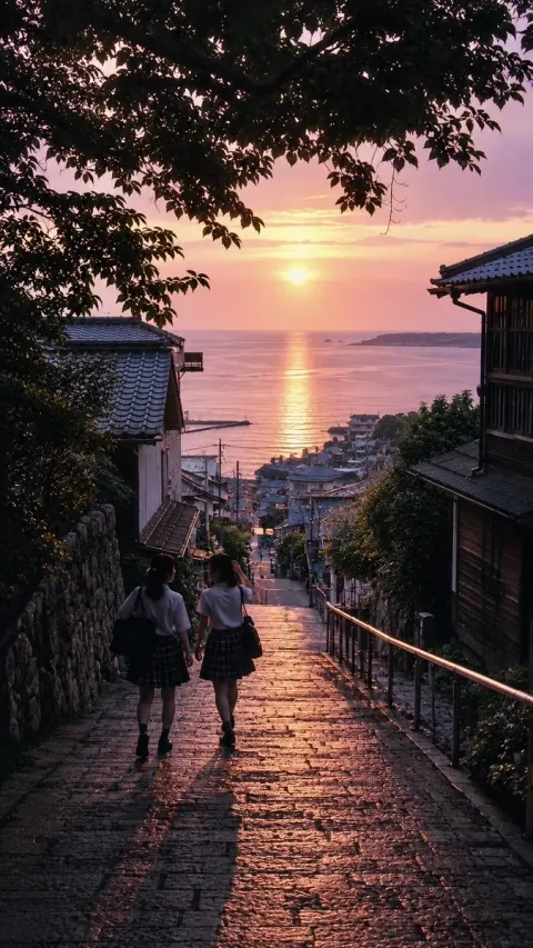 Sunset Stairs by the Sea