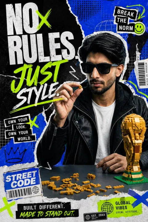 Bold Streetwear Collage Poster