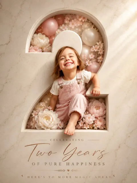 Luxury Two Year Old Birthday Portrait