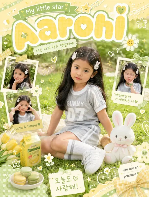Kawaii Scrapbook Style Kids Photoshoot