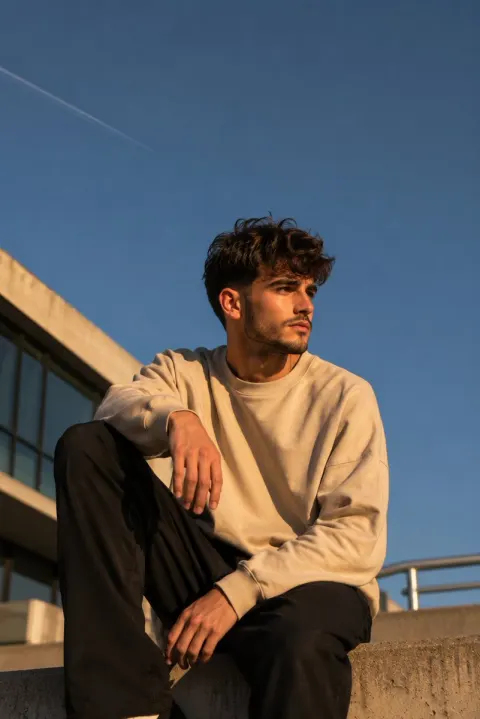 Golden Hour Rooftop Portrait
