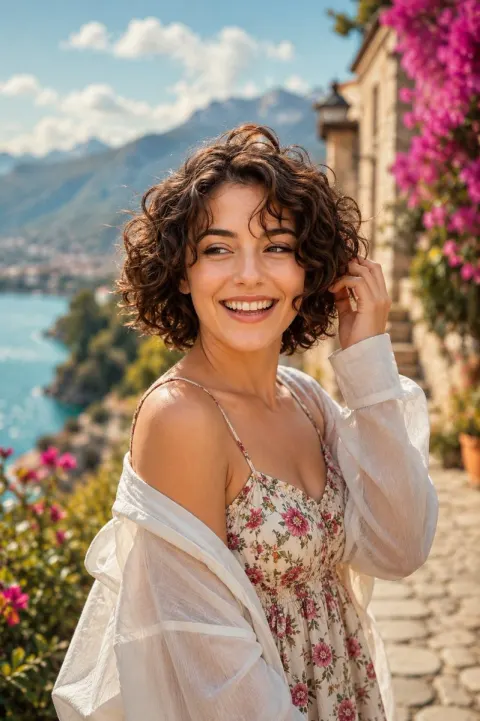 Lakeside Floral Portrait Golden Hour
