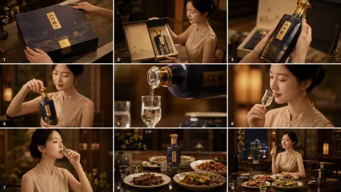 Premium Baijiu Cinematic Storyboard