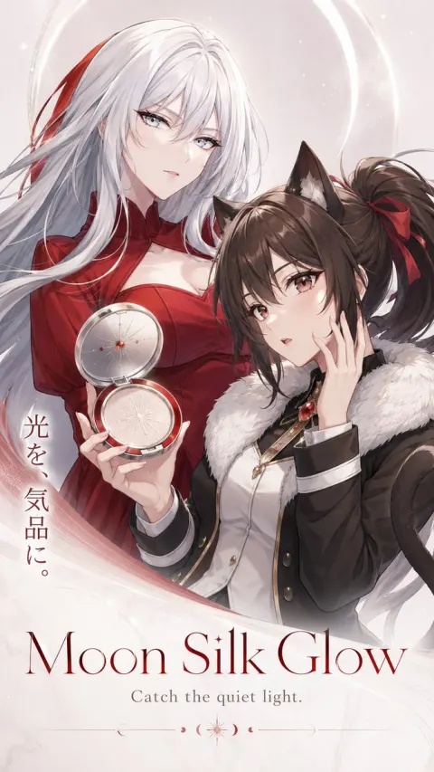 Luxury Anime Cosmetics Poster