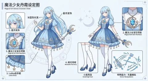 Moon Star Magical Girl Design