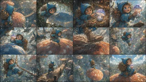 Magical Mushroom Forest Adventure Storyboard