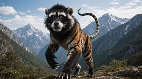 Nue Prowling Above Clouds