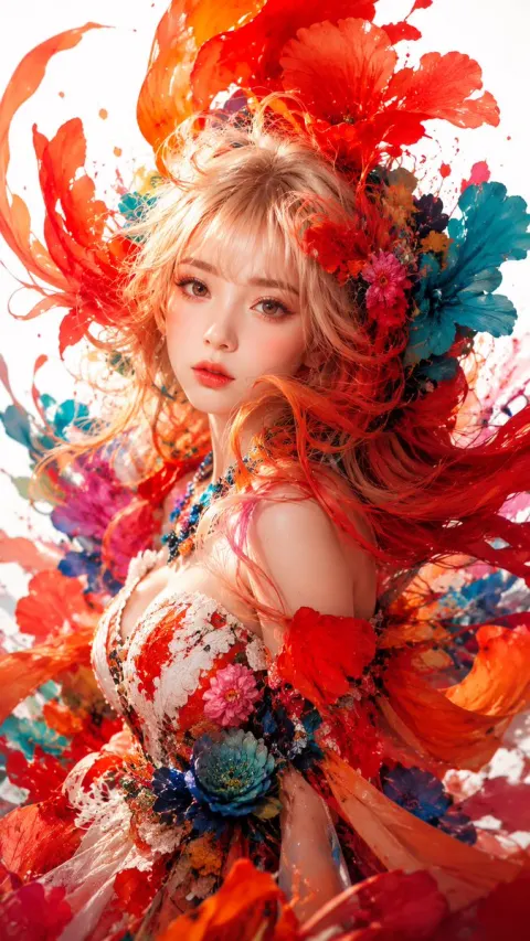 High Fashion Floral Fantasy Portrait