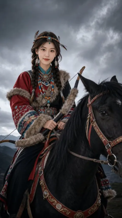Nomadic Warrior Horse Portrait