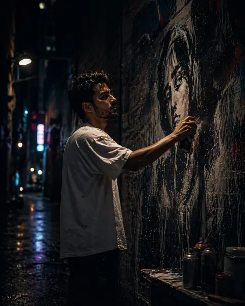 Neon Alley Mural Artist