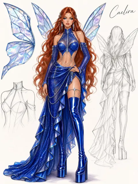 Luxury Couture Fashion Sketch