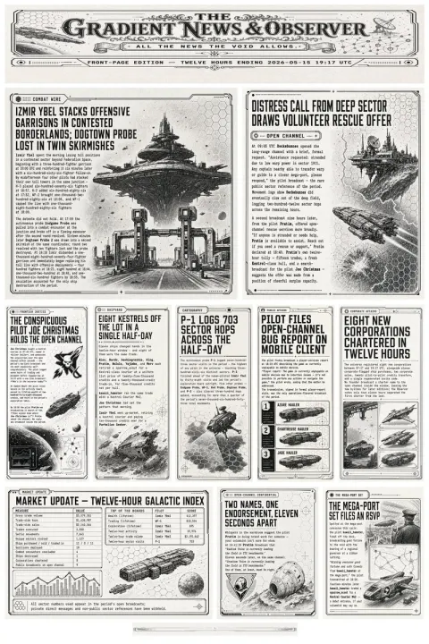 Retro Sci-Fi Newspaper Front Page