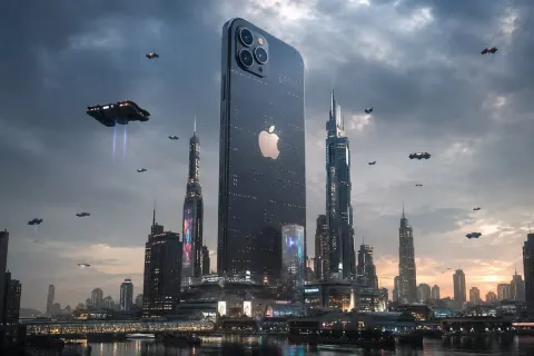Giant Phone Skyscraper City