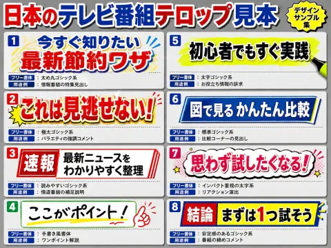 Japanese TV Telop Design Collection